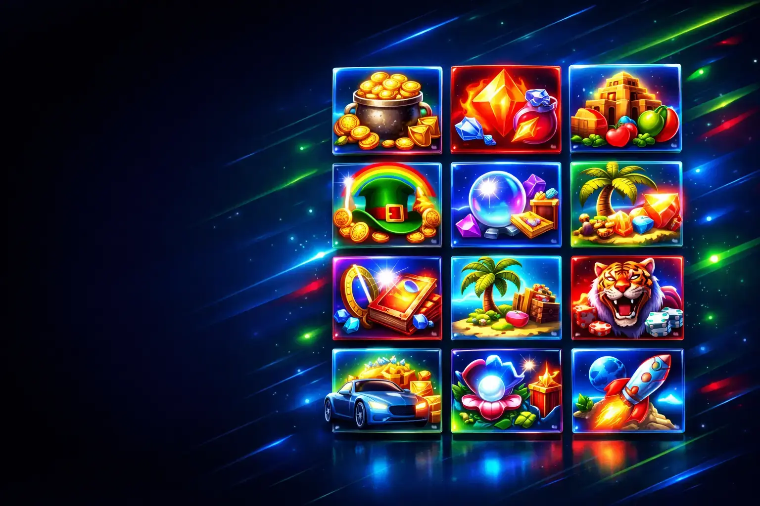 1xBet kazino lobbisi minlərlə slot və oyun başlığı ilə